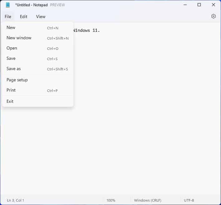 Notepad update brings Dark Mode, multi-level undo and some interface changes for Windows 11... windows-11-new-notepad-file-menu.jpg