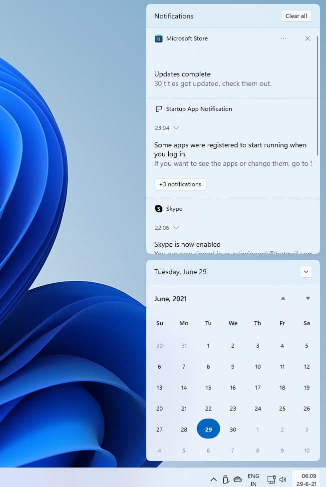 We take a tour of what's new in Windows 11: Start Menu, Explorer, Notifications Panel,... Windows-11-Notifications-Panel-and-Calendar.jpg