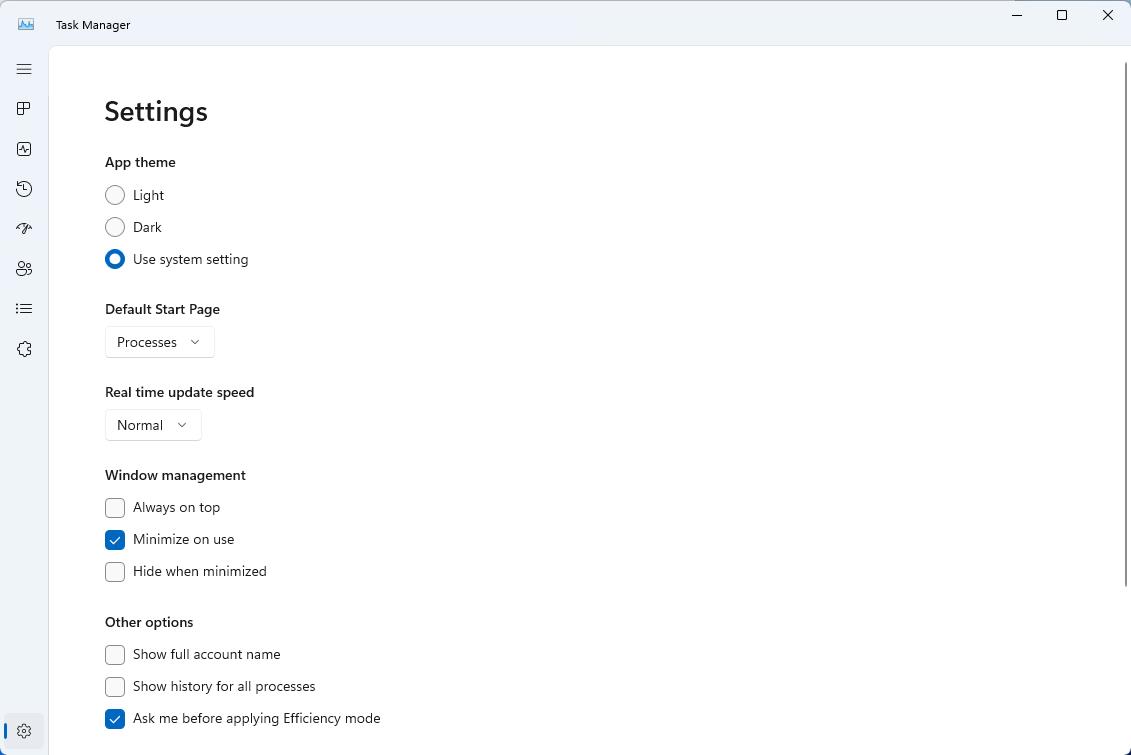 Windows 11 Insider Preview Build 23521 brings new options to the Snipping Tool, Never... Windows-11-old-task-manager-settings-design.jpg