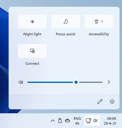 We take a tour of what's new in Windows 11: Start Menu, Explorer, Notifications Panel,... Windows-11-Quick-Toggles.jpg