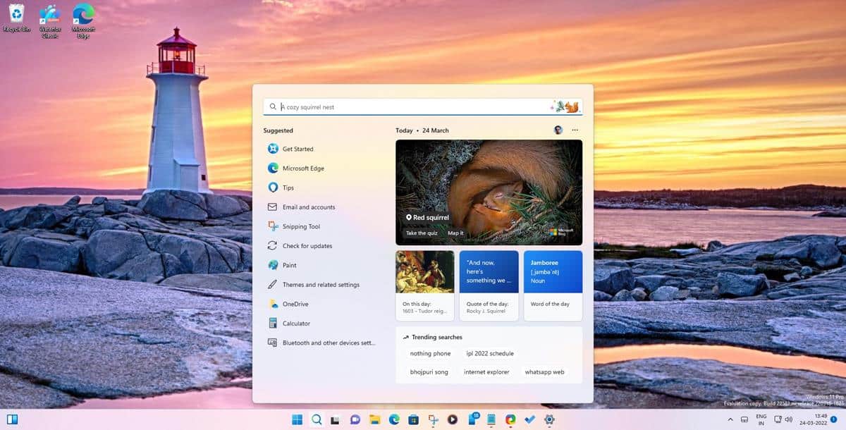 Windows 11 Insider Preview Build 22581 lets users switch from the Dev to Beta Channel for a... Windows-11-search-highlights-1.jpg