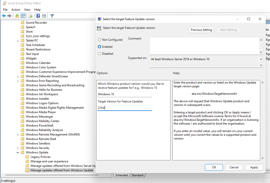 How to block the Windows 11 update windows-11-set-target-version-update.png