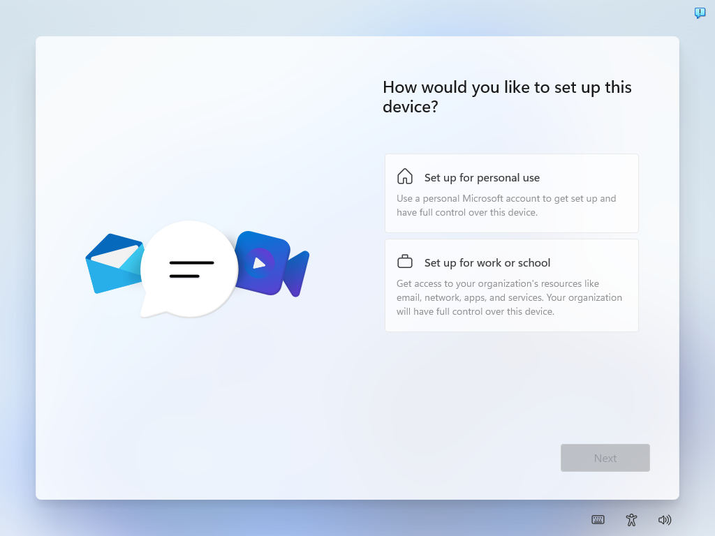 How to set up Windows 11 without a Microsoft account windows-11-setup-page-5.png
