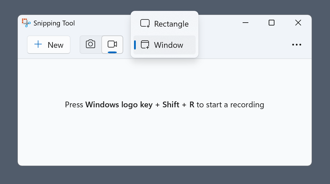 Windows 11's Snipping Tool video recorder is finally getting a missing feature (but it... windows-11-snipping-tool-video-record-window.png