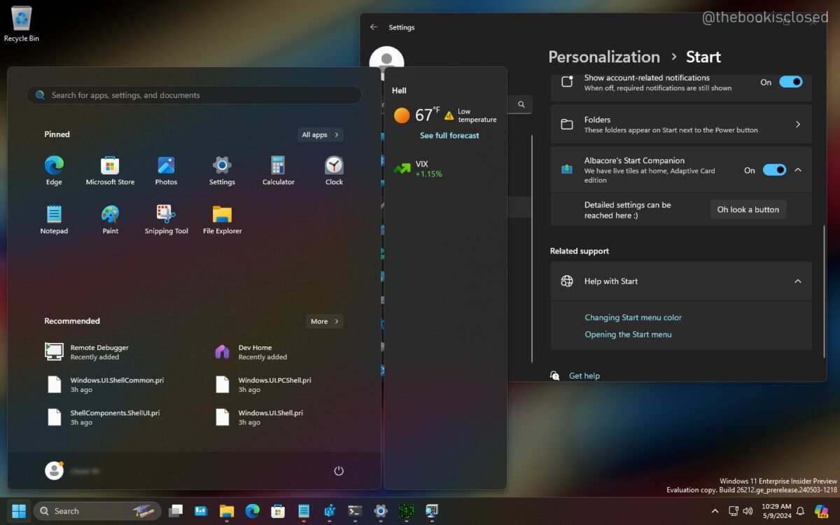 Windows 11's Start Menu could soon show information in a floating sidebar windows-11-start-menu-start-companion-scaled.jpg