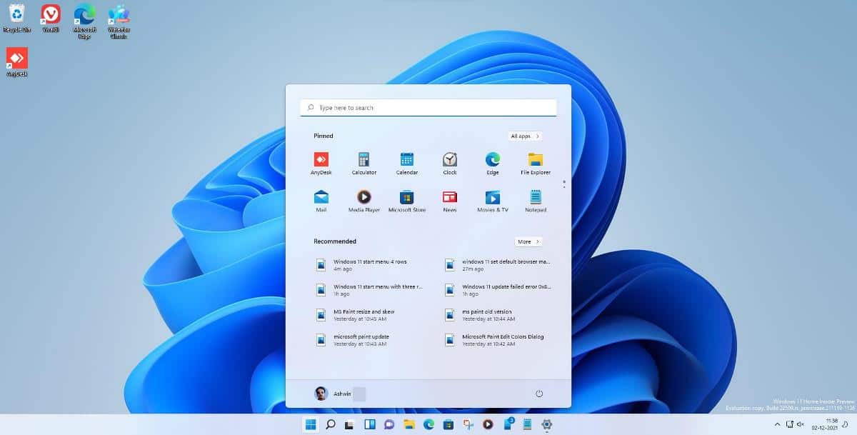 Windows 11 Build 22509.1000 rolls out to the Insider Preview Developer Channel with... Windows-11-start-menu-with-4-rows-of-recommended-shortcuts.jpg