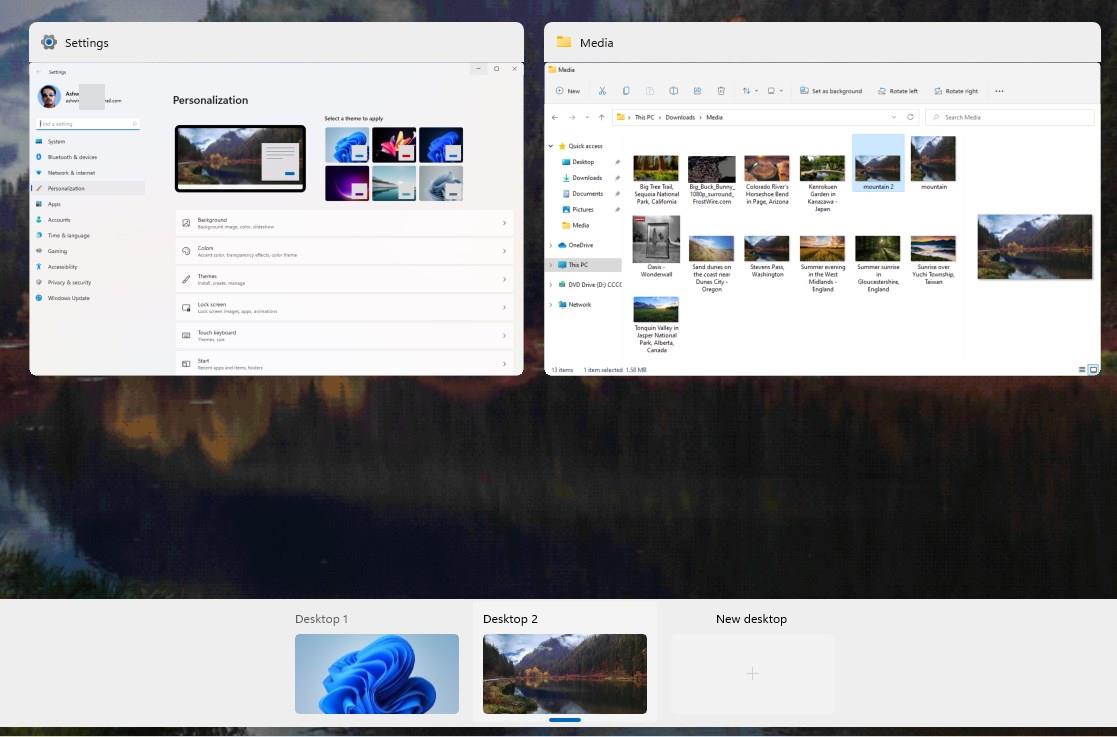We take a tour of what's new in Windows 11: Start Menu, Explorer, Notifications Panel,... Windows-11-Task-View.jpg