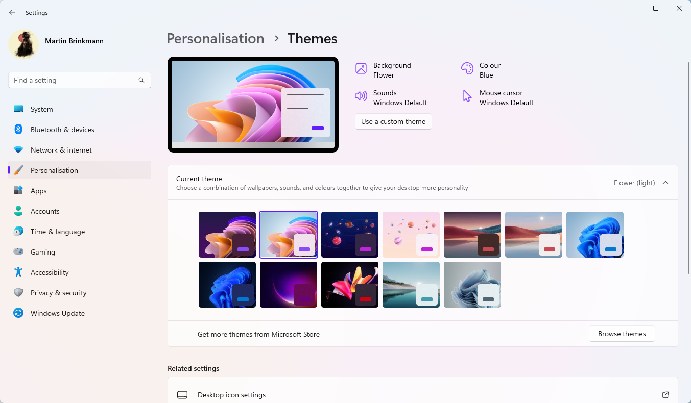 How to unlock Education Themes on Windows 11 version 22H2 windows-11-themes.png