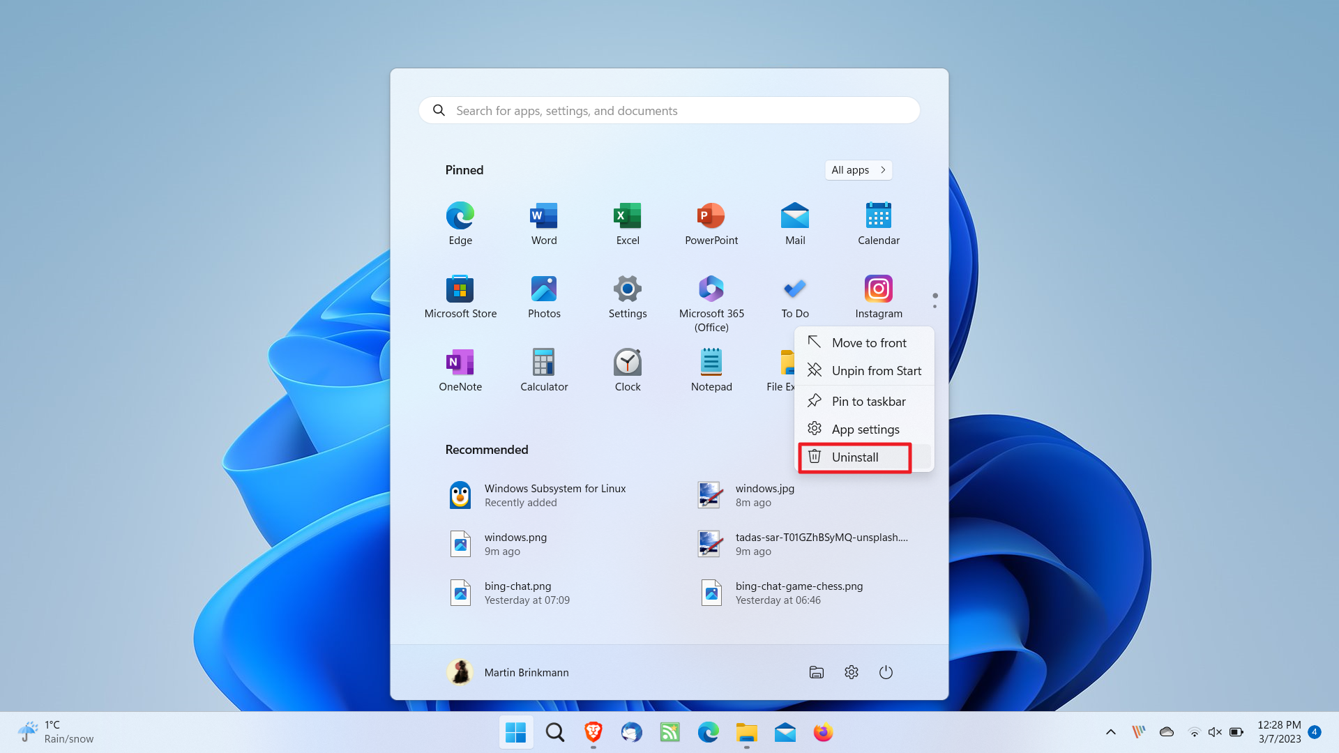 How to uninstall apps and programs in Windows 11 windows-11-uninstall-program-start-menu.png