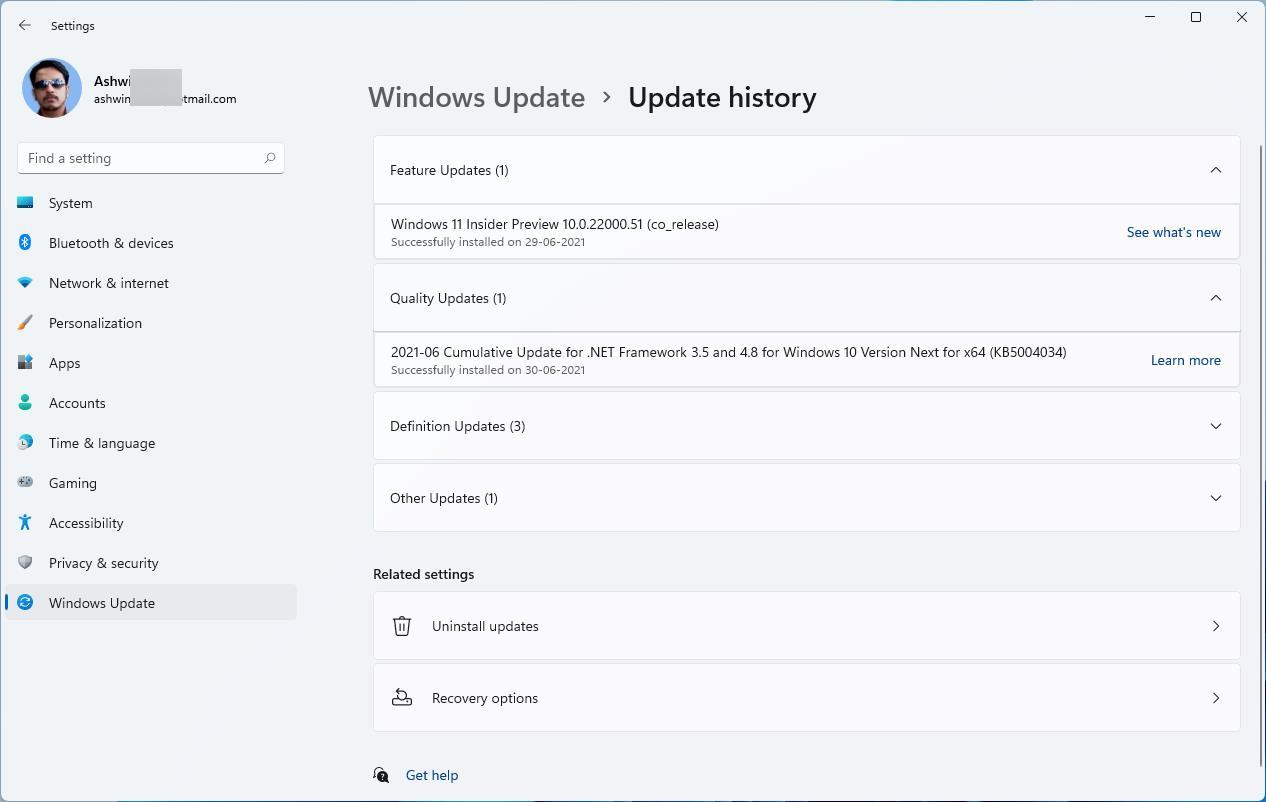 Windows 11 will tell you how long it will take to install updates Windows-11-Update-History.jpg