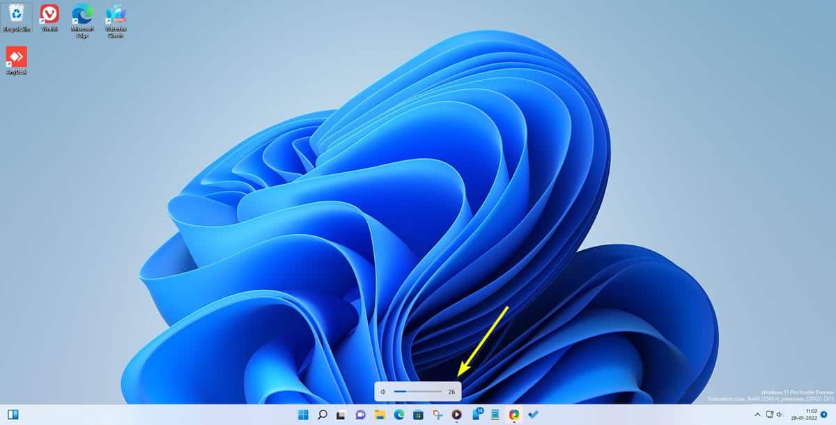 Windows 11 Insider Preview Build 22543 brings Natural voices for the Narrator, volume level... windows-11-volume-level-indicator.jpg