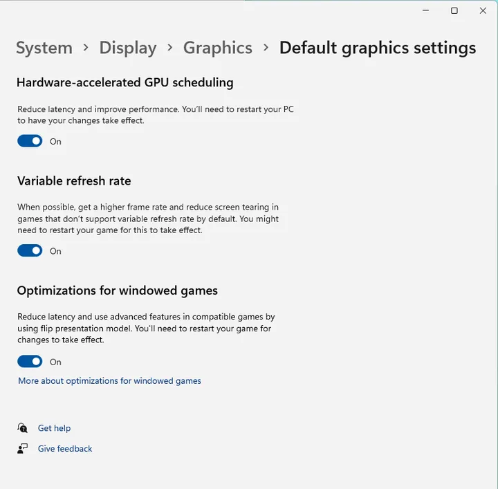 Windows 11 version 22H2: gaming changes windows-11-vrr.png