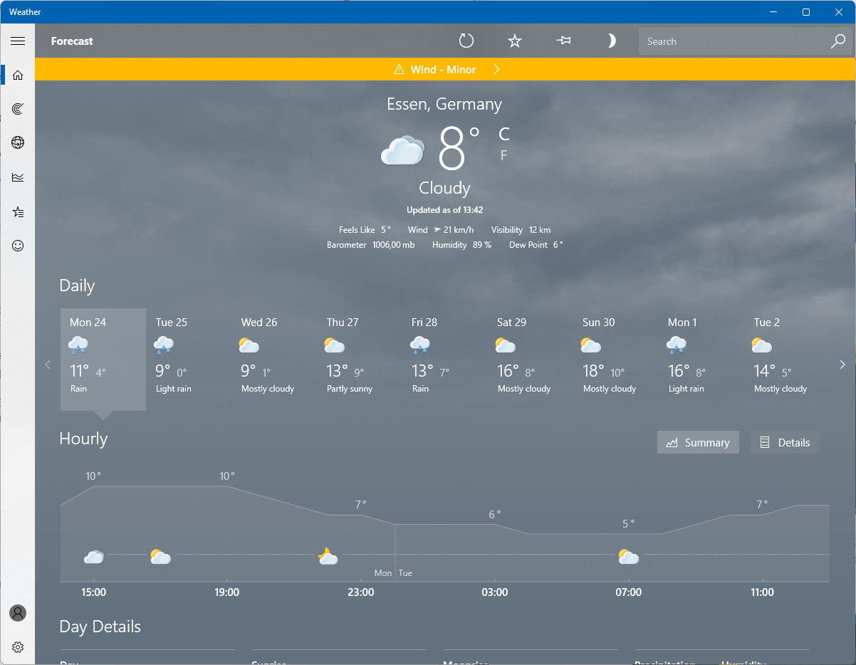 Windows' default Weather App will soon have ads and news windows-11-weather-app.png