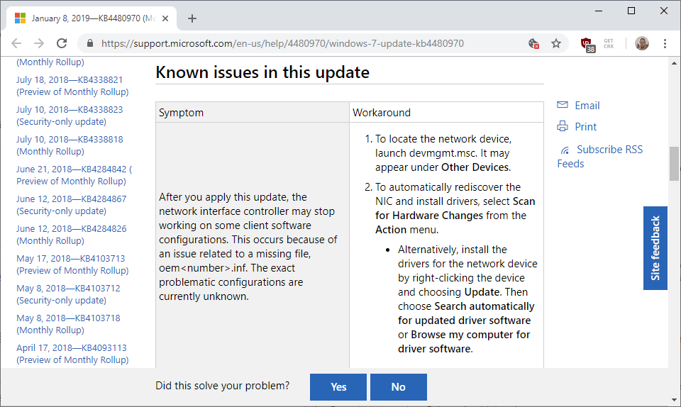 Windows 7 and Server 2008 R2 updates KB4480970 and KB4480960 causing network issues windows-7-2008-r2-network-issue.png