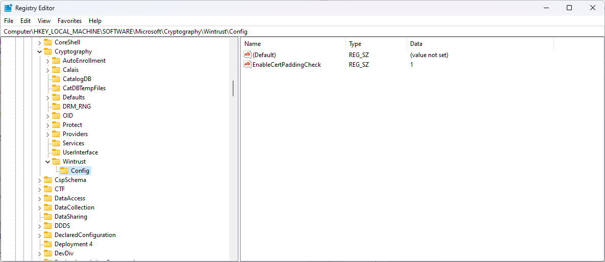 Malware exploits decade old Windows bug, which has an opt-in fix windows-cert-padding-check.png