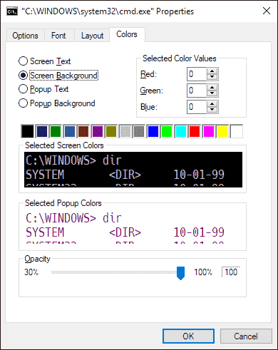 How to improve the readability of Windows console windows windows-command-prompt-colors.png