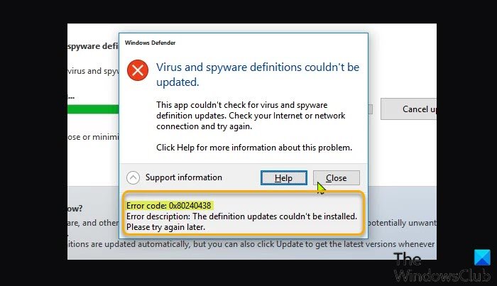 Fix Windows Defender Error Code 0x80240438, The definition updates could not be installed Windows-Defender-error-0x80240438-1.jpg