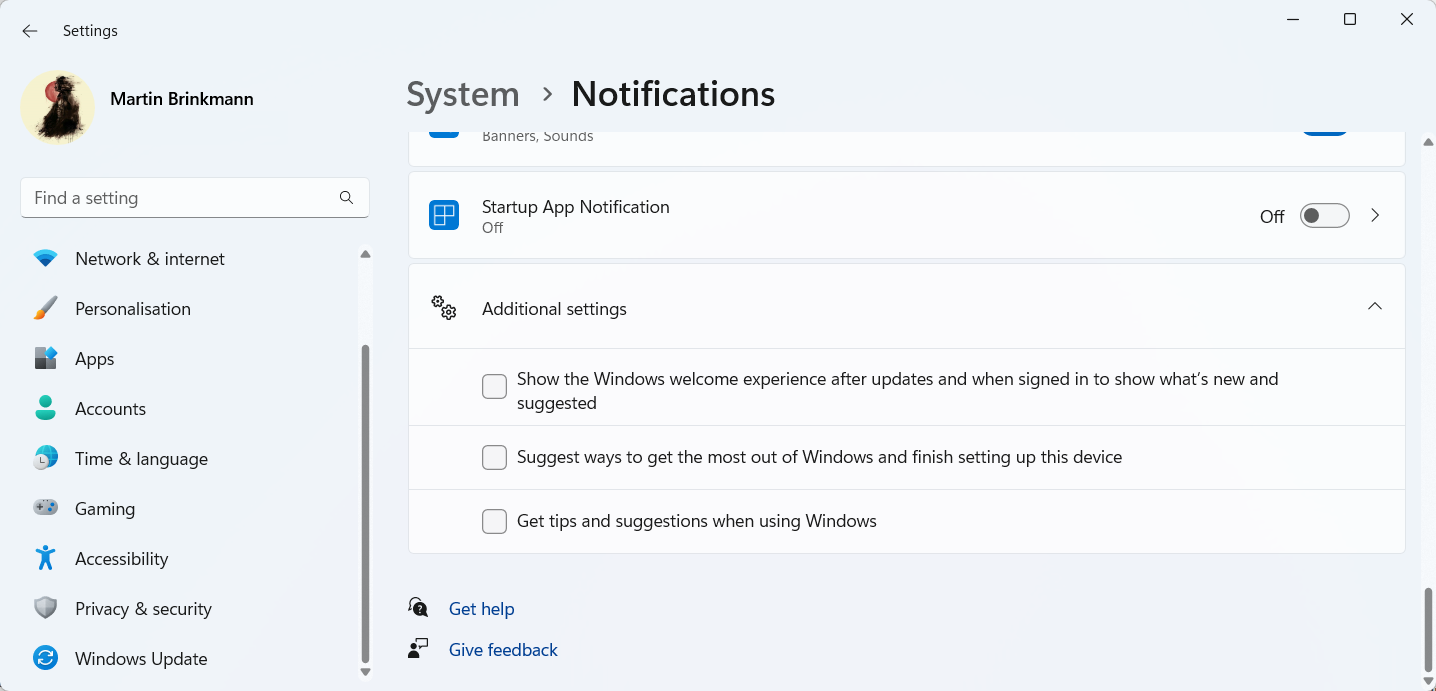 Windows 11: Microsoft rolls out Start Menu Promotions windows-disable-promotions-tips.png
