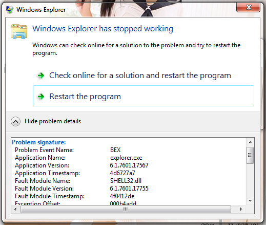 SHELL32.dll 0xc0000005 when opening folders in windows explorer or 7-zip windows-explorer-jpg.jpg