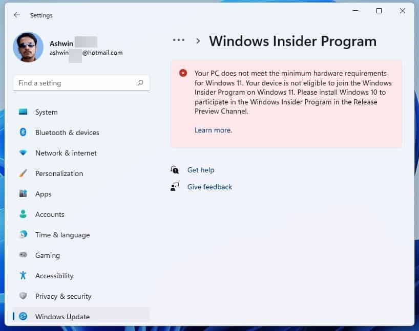How to enable TPM 2.0 support in VMware Workstation Player for free Windows-Insider-Program-not-meeting-requirements.jpg