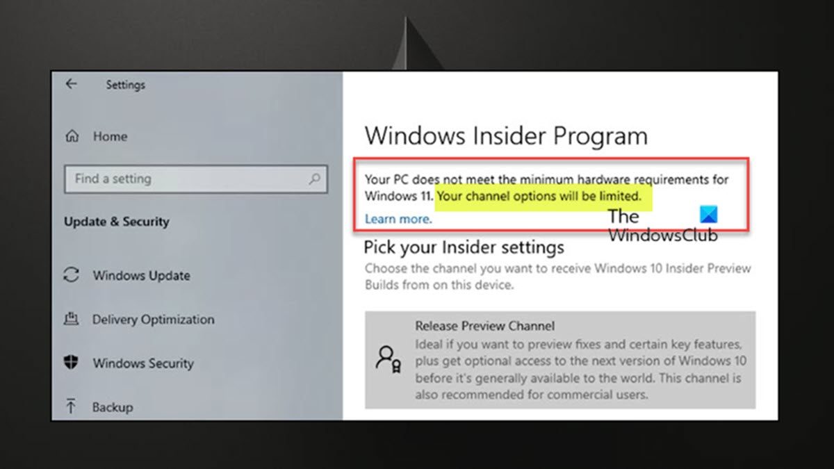 Your channel options will be limited Windows Insider error Windows-Insider-–-Your-Channel-options-will-be-limited.jpg