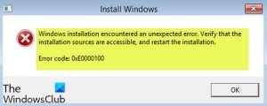 Windows installation encountered an unexpected error, 0xE0000100 Windows-installation-encountered-an-unexpected-error-300x120.jpg