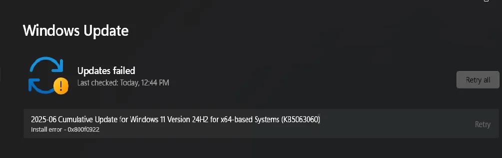Windows KB5063060 update is failing to install for some users Windows-KB5063060-update-issue.jpg