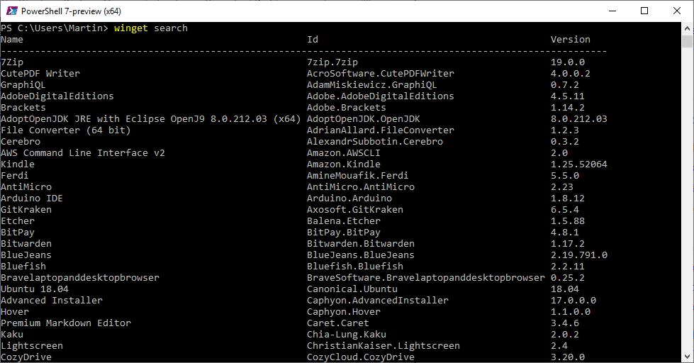 First look at the Windows Package Manager windows-package-manager-preview.png