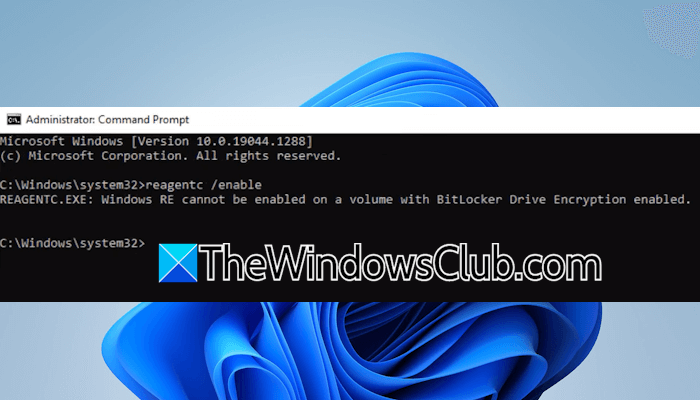 Windows RE cannot be enabled on a volume with BitLocker Drive Encryption Enabled Windows-RE-cannot-be-enabled.png