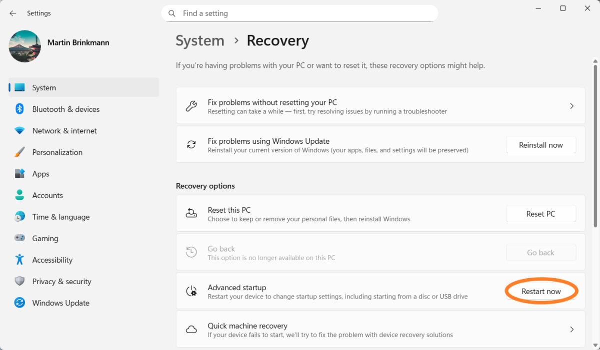 How to create a bootable Windows 11 installation for testing windows-recovery-advanced-startup-scaled.png
