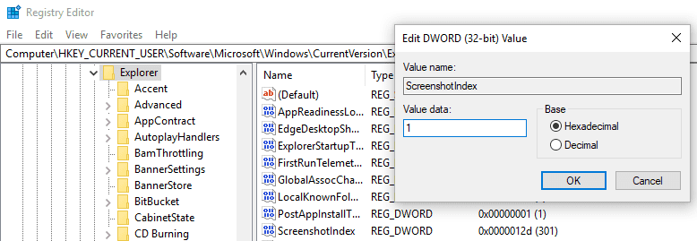 How to reset the Screenshots counter on Windows 10 windows-screenshot-index-number.png