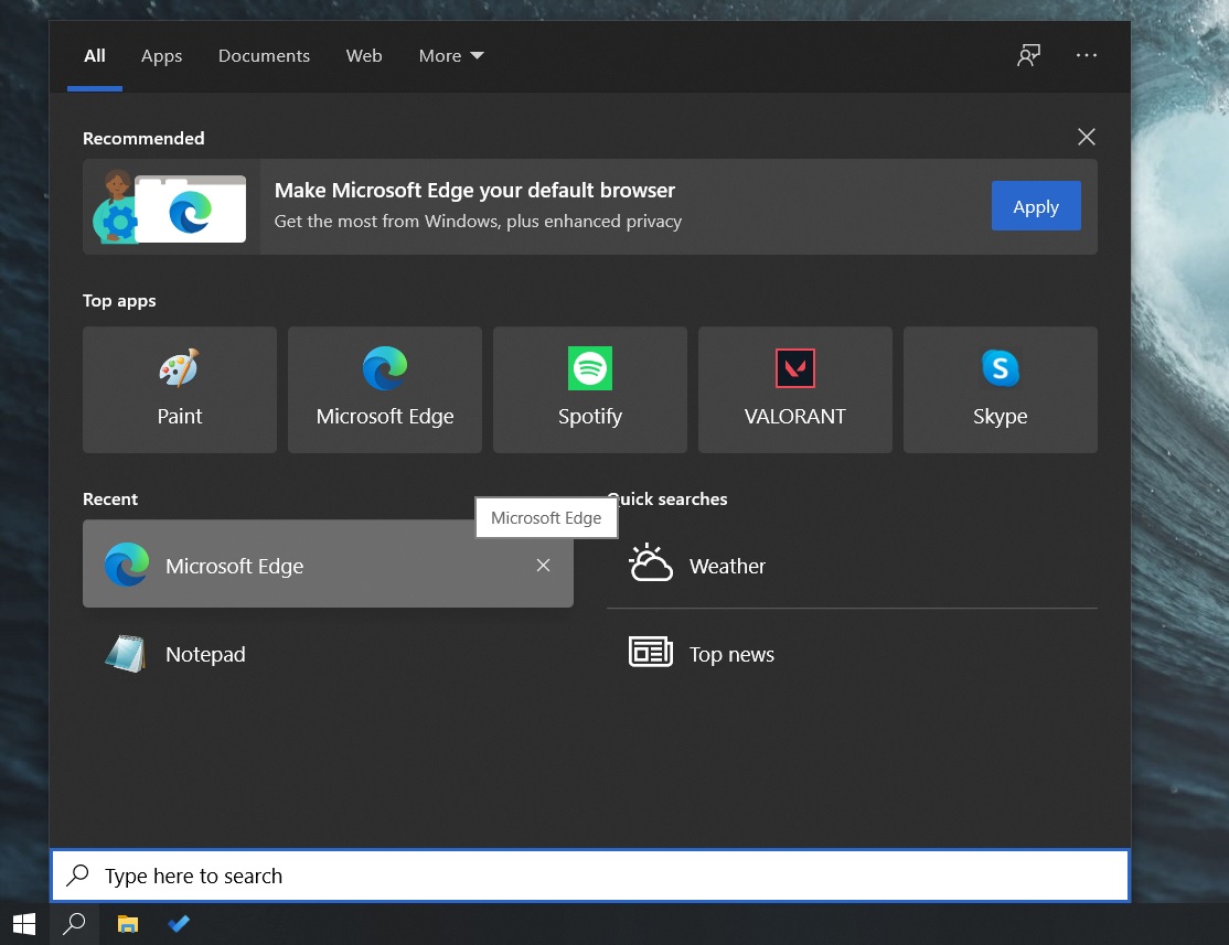 Windows 10 gets new refresh rate feature, Start Menu search tweaks Windows-Search-bar.jpg