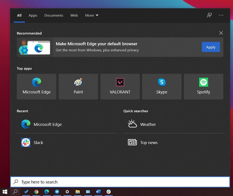 Windows 10 is now nagging users to set Edge as the default browser Windows-Search-Edge.jpg