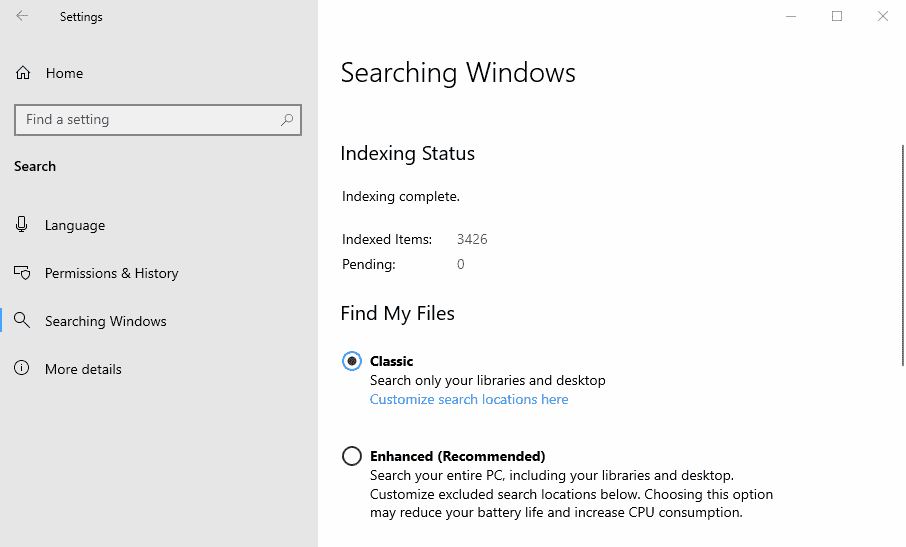 Windows Search Enhanced Mode in Windows 10 windows-search-enhanced-mode.png