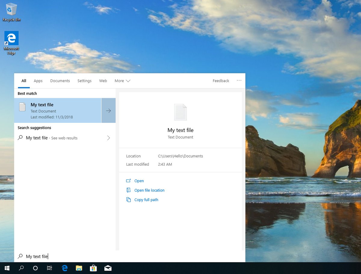 Windows 10 19H1 will separate Windows Search from Cortana Windows-Search.jpg