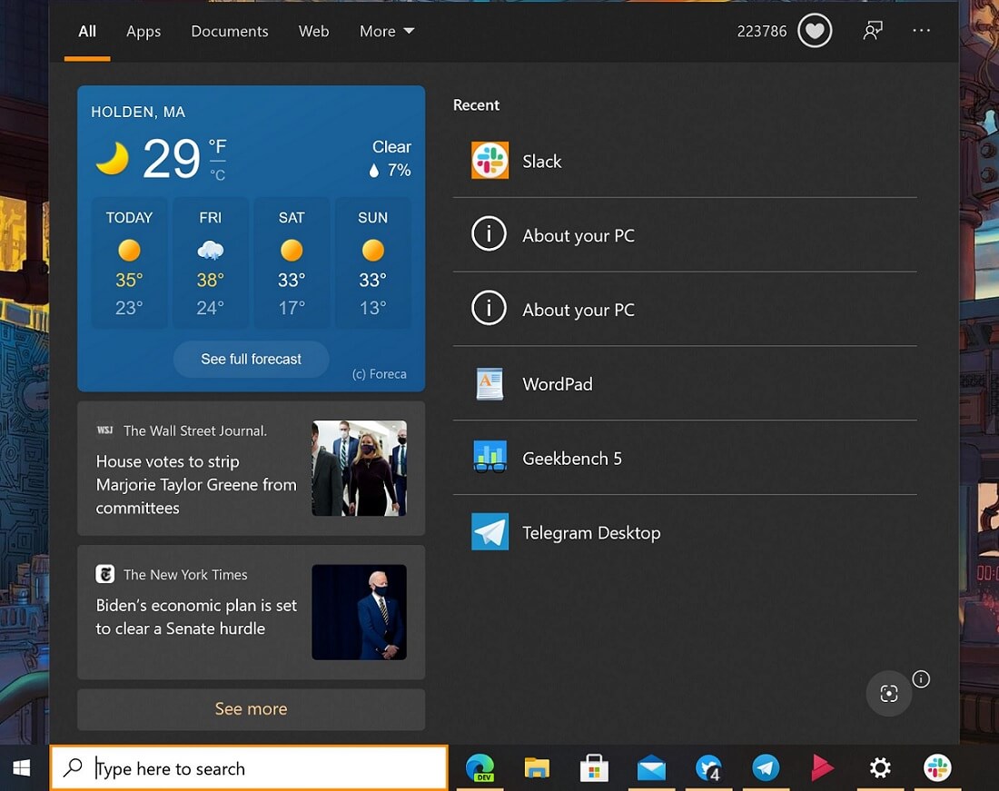 Microsoft is testing a new feature for Windows 10 Search Windows-Search-weather-UI.jpg