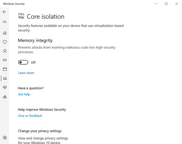 Here is the fix for the Windows 10 error "A driver can't load on this device" windows-security-memory-integrity.png