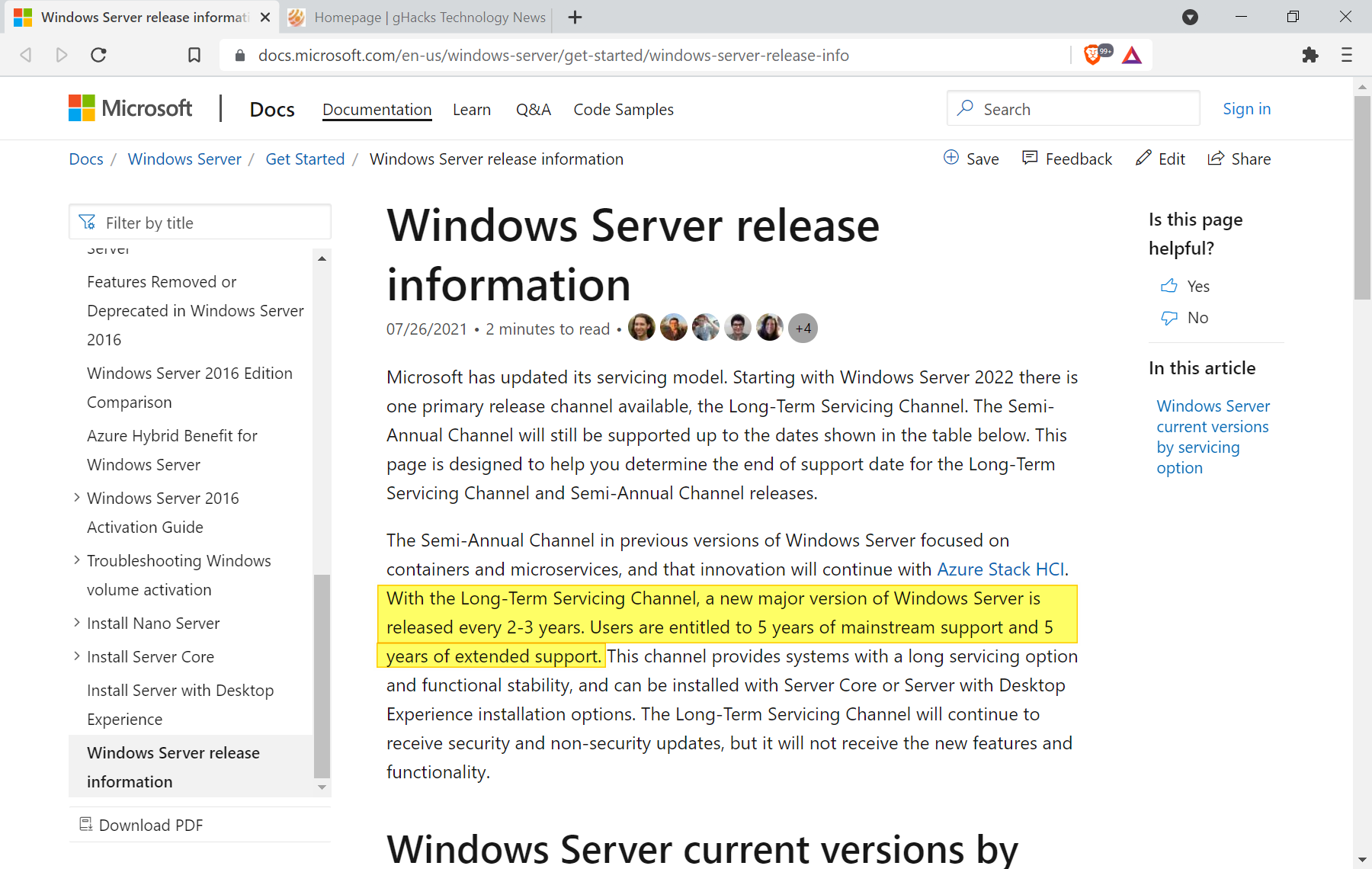 All future Windows Server releases receive 10 years of support windows-server-2022-ltsc.png