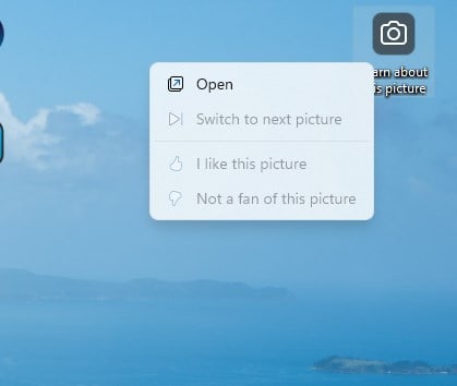 How to remove Windows Spotlight's "Learn about this picture icon" from your desktop in... Windows-Spotlight-icon-in-Windows-11.jpg
