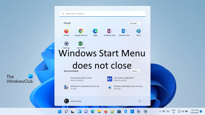 Windows Start Menu does not close and remains frozen in Windows 11/10 Windows-Start-Menu-does-not-close.png