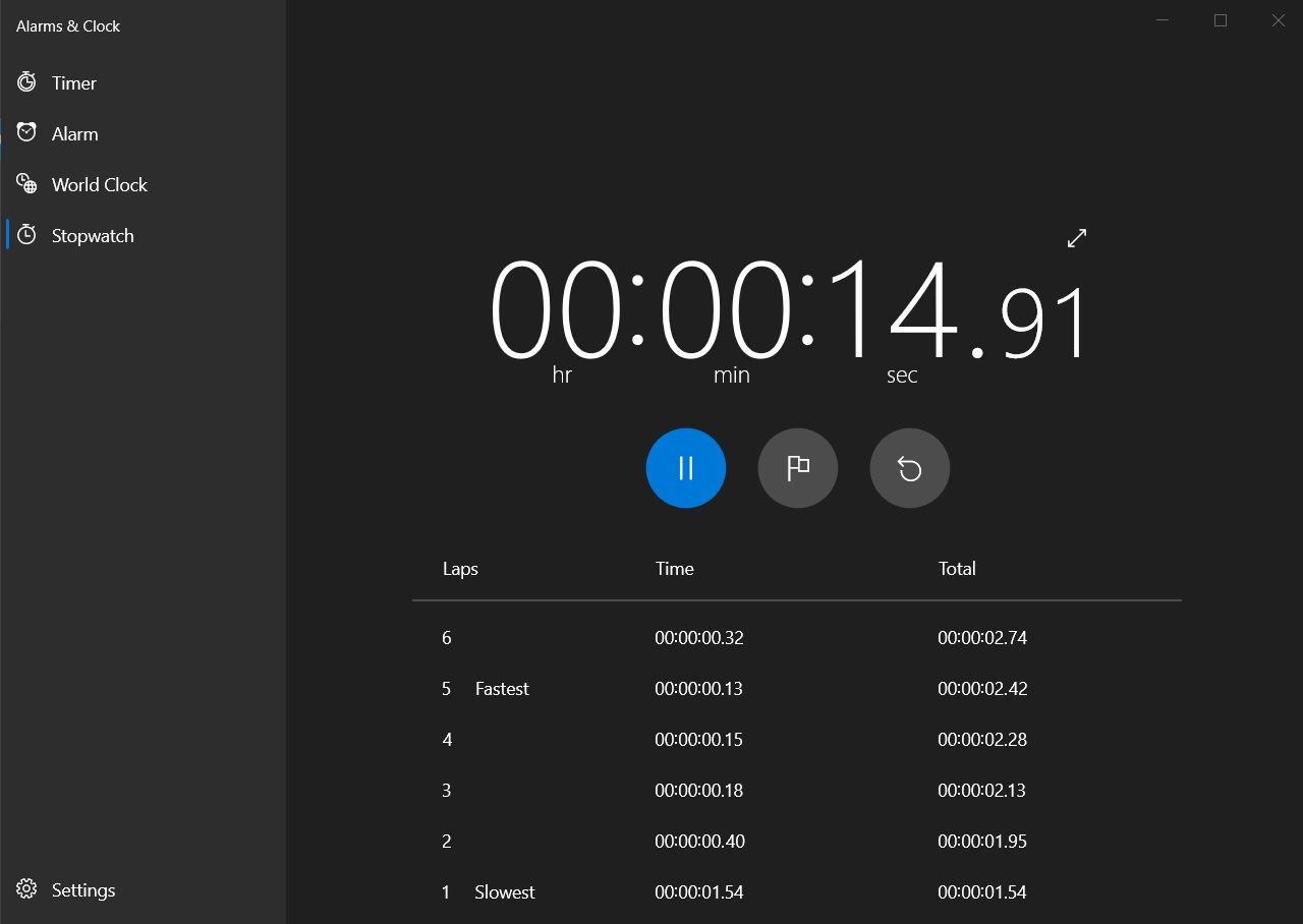 Windows 10’s new look makes its first appearance in a Microsoft app Windows-Stopwatch.jpg
