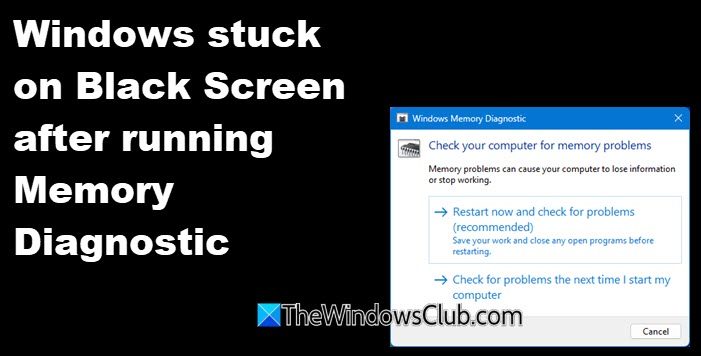 Windows stuck on Black Screen after running Memory Diagnostic Windows-stuck-on-Black-Screen-after-running-Memory-Diagnostic.jpg