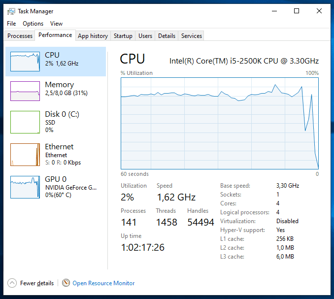 Quickly check the GPU Temperature in the Windows 10 Task Manager windows-task-manager-gpu-temperature.png