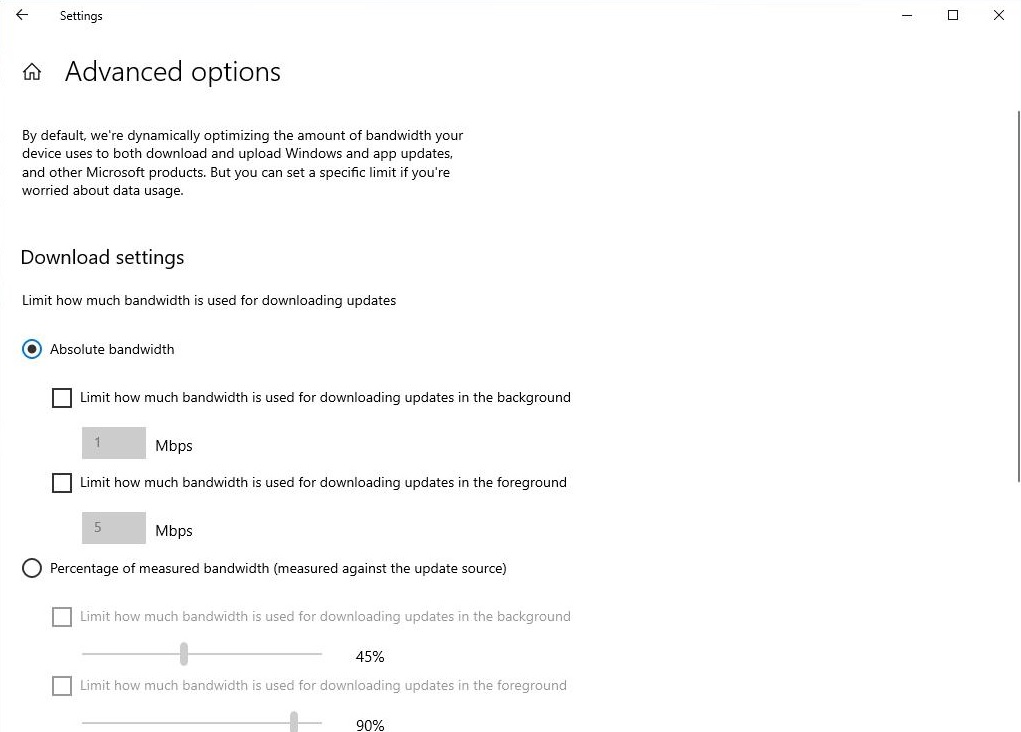 Microsoft tests new features for Windows 10 20H1 update Windows-Update-advanced-options.jpg