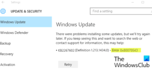 Windows Update not downloading or getting installed, Error 0x80070543 Windows-Update-error-0x80070543-1-300x136.png