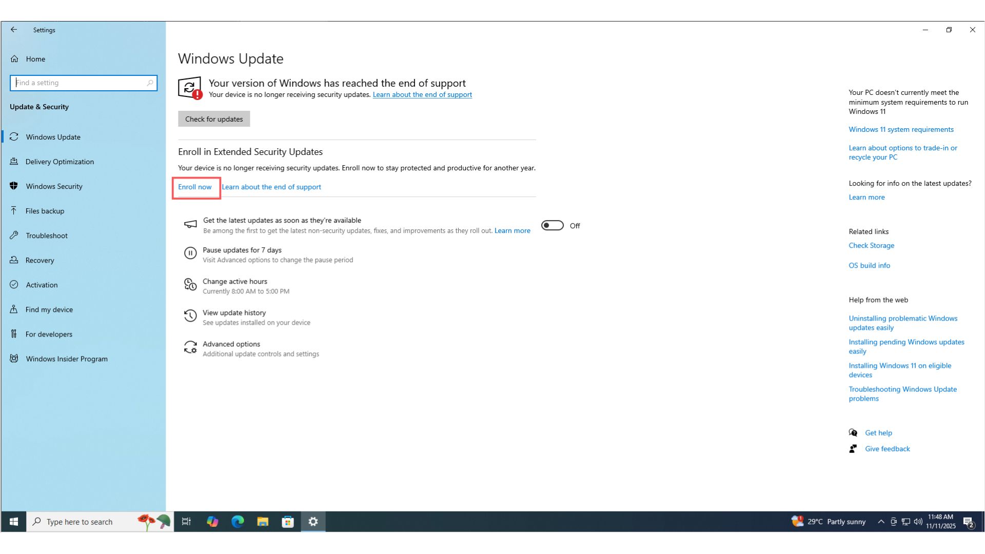 How to sign up for Windows 10 ESU, now rolling out Windows-Update-page-in-Windows-10-prompting-to-Enroll-in-Extended-Security-Updates.jpg