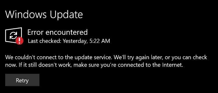 Microsoft is aware of the issues with Windows Update Windows-Update-service-error.jpg