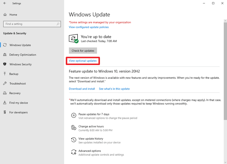 New Windows 10 Manual Driver Updates process starts on November 5, 2020 windows-update-view-optional-updates.png