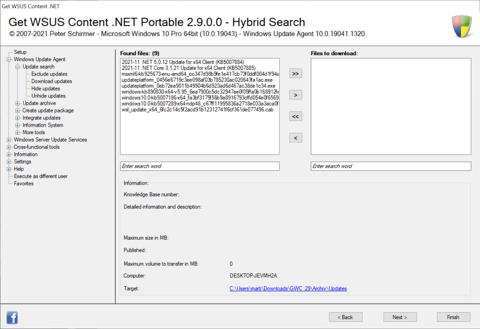 Get better control over Windows Updates with Get WSUS Content .NET windows-updates-download.png