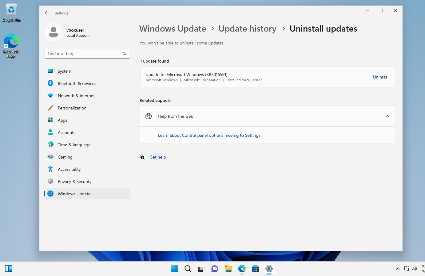 Windows 11 version 22H2: Control Panel and Settings changes windows-updates-uninstall.png